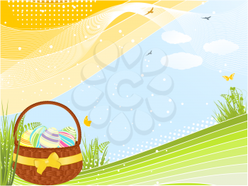 Royalty Free Clipart Image of an Easter Background 