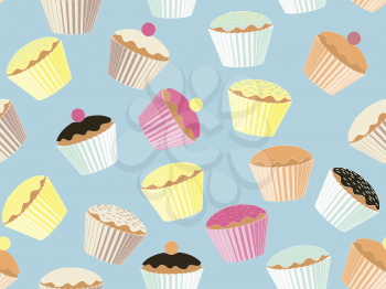 Repeatable cupcake background