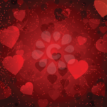 abstract red valeninte background with stars
