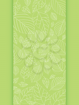 Leaf Pattern Panel on a Green Background