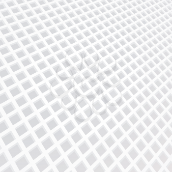 Abstract White 3D Mosaic Grid Background