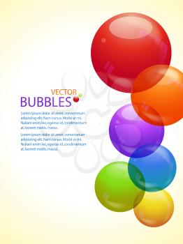 colourful bubble Vector Background with Sample Text