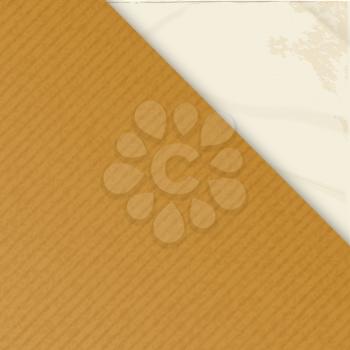 Brown Paper Texture over a Crumpled White Background 