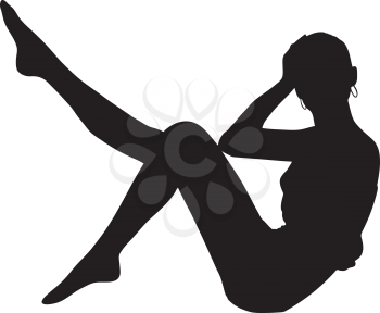 Royalty Free Clipart Image of a Girl Posing