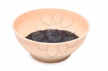 Royalty Free Photo of a Bowl of Black Caviar 