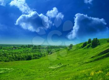 Royalty Free Photo of a Hilly Landscape