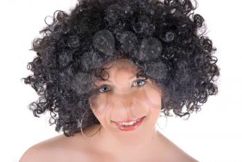 Royalty Free Photo of a Woman Wearing a Wig