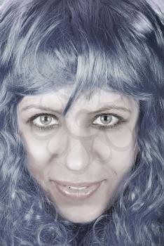 Royalty Free Photo of a Woman Wearing a Wig