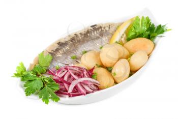 Royalty Free Photo of Herring With Vegetables
