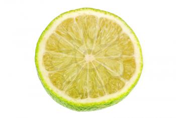 ripe lime isolated on a white background