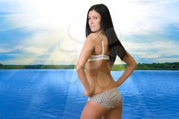 Royalty Free Photo of a Woman Posing in a Bikini