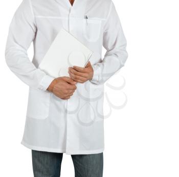 Royalty Free Photo of a Doctor Holding a Chart