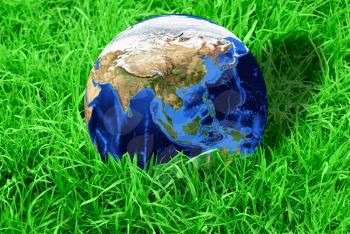 Royalty Free Photo of Earth in Grass