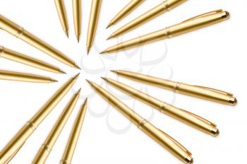 Royalty Free Photo of Gold Pens