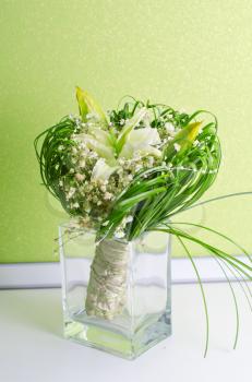 Wedding Bunch of flowers in a vase