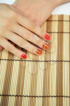 hand with perfect nail manicure