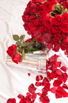 bouquet of natural roses background