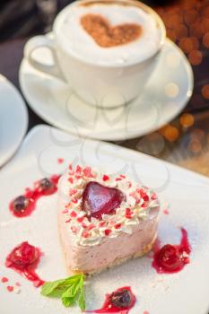 tasty heart shaped valentine cake