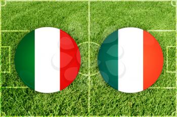 Euro cup match Italia against Ireland