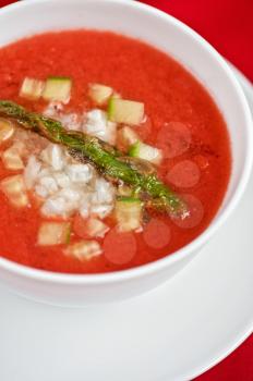 tomato soup gazpacho with vegetable