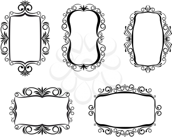 Royalty Free Clipart Image of Victorian Frames