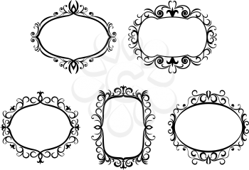 Royalty Free Clipart Image of a Set of Frames