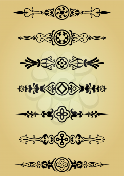 Royalty Free Clipart Image of Victorian Elements