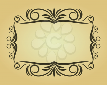 Royalty Free Clipart Image of a Victorian Frame