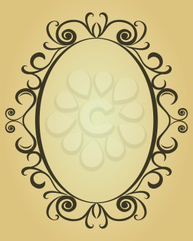 Royalty Free Clipart Image of a Vintage Frame