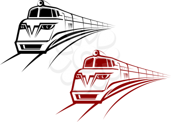 Royalty Free Clipart Image of Trains