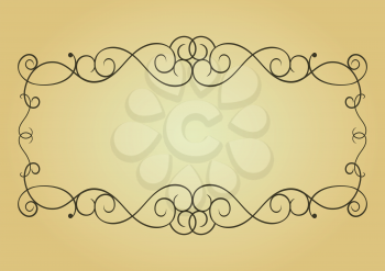 Royalty Free Clipart Image of a Vintage Frame