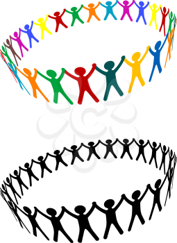 Royalty Free Clipart Image of a Friendship Circle