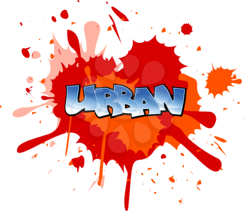 Royalty Free Clipart Image of an Urban Spatter