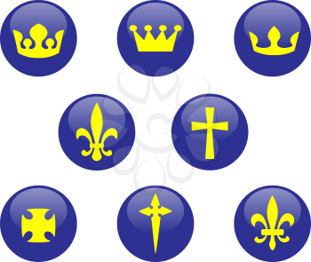 Royalty Free Clipart Image of Royal Symbols