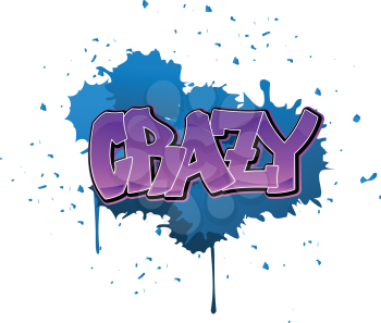 Royalty Free Clipart Image of a Graffiti Spatter