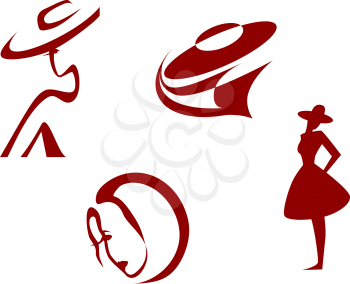 Royalty Free Clipart Image of a Set of Silhouettes