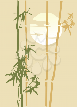 Royalty Free Clipart Image of a Bamboo Plant