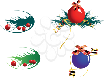 Royalty Free Clipart Image of Tree Ornaments