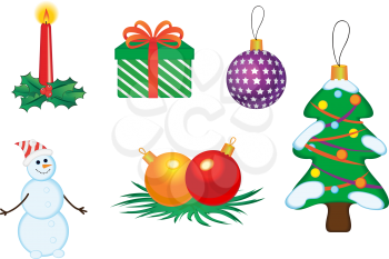 Royalty Free Clipart Image of Christmas Symbols