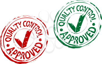 Royalty Free Clipart Image of Approval Stamps