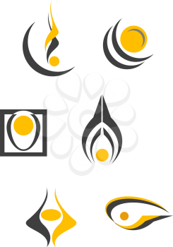 Royalty Free Clipart Image of a Set of Abstract Symbols