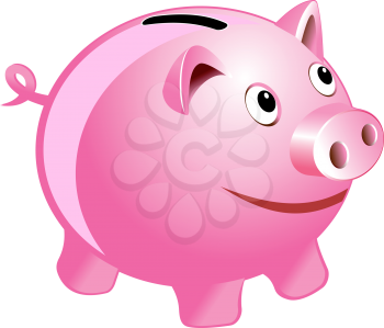 Royalty Free Clipart Image of a Piggy Bank