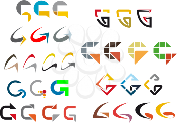 Set of alphabet symbols and elements of letter
