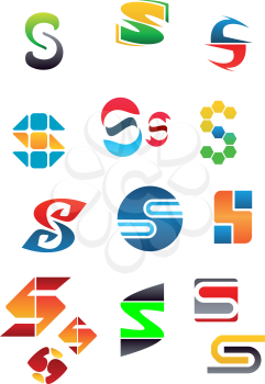 Set of alphabet symbols and elements of letter S