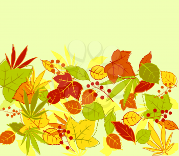 Autumn colorful leaves background for seasonal design