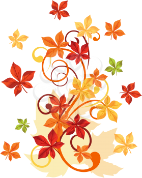 Autumnal leaves background for thanksgiving or seasonal design