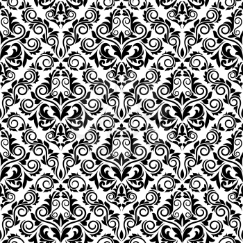 Seamless damask pattern background for wallpaper design