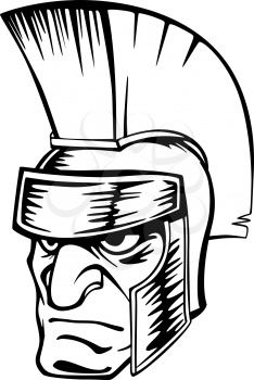 Ancient warrior in helmet for sport mascot design