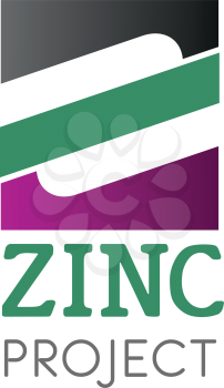Symbol zink vector logo. Abstract brand logo for zinc project. Mineral complex design. Abstract sign suitable for vitamin or healthy company isolated on white background