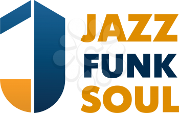 Letter J icon for jazz, funk or soul music school or musical instruments store. Vector isolated J letter for music and singing education classes or recording and music production company